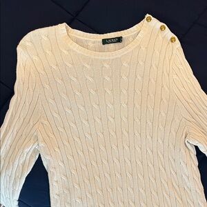 Ralph Lauren Cream Cable Knit Sweater